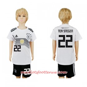 Maillot/Tenue Allemagne Ter Stegen 22 Enfant Domicile Coupe du monde 2018